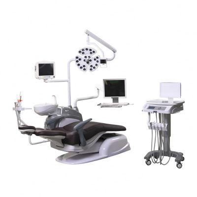 China Acrylic promotion dental unit chair/full set cheap dental chair/cost effective high frequency treatment unit dental examination dental chair for sale