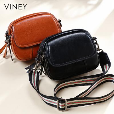 China 2022 High Quality Women Fashion Korean Girls Casual Custom Ladies Shoulder Sling Genuine Leather Cross - Body Bag for sale