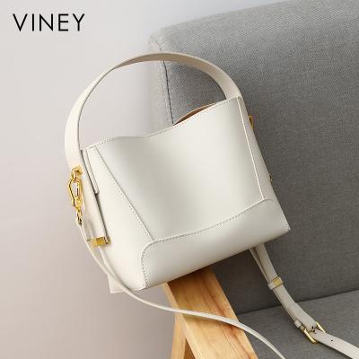 China 100% Viney Eco-friendly High Quality Customize Logo Genuine Leather Women Handbags Ladies Shoulder Bags Genuine Leather Women Handbags for sale