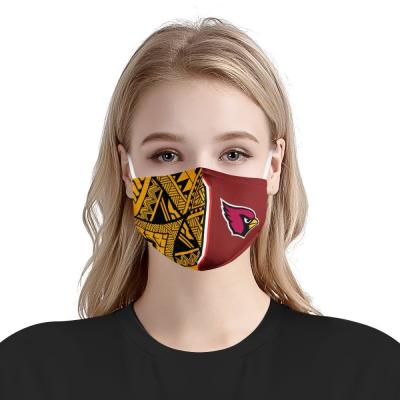 China Custom Made Dustproof Breathable NFL American Football Team Face Mask Polynesian Samoan Tribal Design Adult Unisex Face Mask Washable for sale