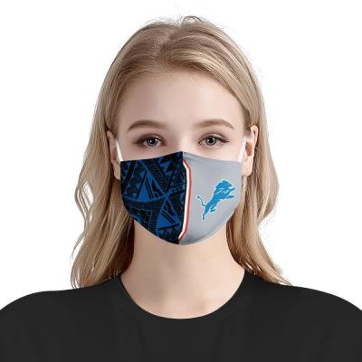 China NFL Polynesian Samoan Tribal American Football POD Design Team Print Windproof Face Mask Breathable Dustproof Adult Unisex Mask for sale