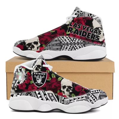 China Fashion \ Comfortable \ Durable \ Breathable \ Polynesian Tribal Skulls Design MOQ 1 Samoa Print Sneakers Custom NFL Team Logo Basketball Shoes for sale