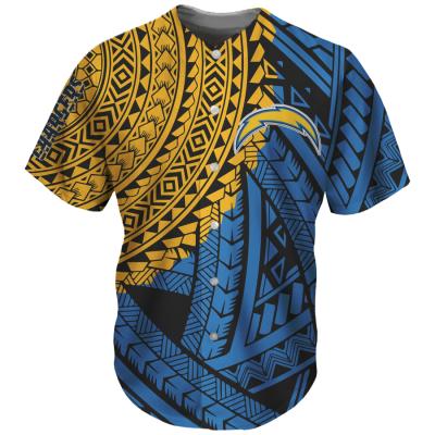 China Custom Team Knit Fashion Oversize Baseball Tank Top Sports Polynesian Tribal Apparel Breathable Uniform NFLE America Design Baseball for sale