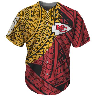 China Custom Team Knit Fashion Oversize Baseball Tank Top Sports Polynesian Tribal Apparel Breathable Uniform NFLE America Design Baseball for sale