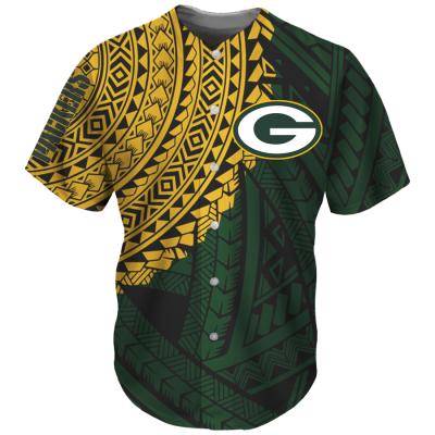 China Custom Team Knit Breathable Baseball Jersey MOQ 1 Comfort Baseball Uniform Designs Polynesian Tribal Apparel NFLE Custom Football for sale