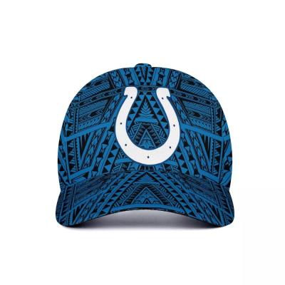 China breathable & Waterproof Polynesian Sun Hat Style Fashion Custom Tattoos Print NFLE Knit Baseball Cap And Hat Outdoor Sports Low Price Peaks Leisure for sale