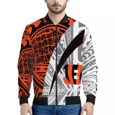 China 2021 Viable New Arrived Custom American Football NFL Team Windproof Jacket For Men From Polynesian Samoan Tribal Design for sale