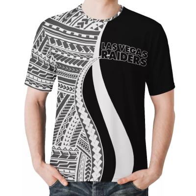 China Polynesian New Samoa Design NFLE Football Casual Tribal Shirt Anti-wrinkle Men's Oversized T-shirt Team Logo Printed Clothing Custom Man for sale