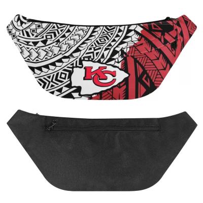 China Water Proof Polynesian Design NFL American Football Team Printing Custom Samoan Tribal Fashion Fanny Bag For Men for sale