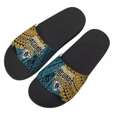 China Team Custom High Quality Polynesian Samoan Samoan Tribal Slippers Lightweight Design NFL American Football Slides For Men for sale