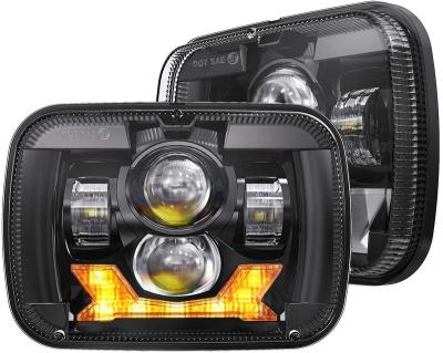 China Aluminum housing new 5x7 led headlight faros led 5x7 new 2020 for jeep wrangler for sale