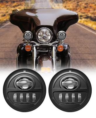 China Motorcycle Diecast Aluminum Fog Lights 4.5 Inch Led Auxiliary Light For Harley-Davison Street Glide Led Fog Lights Match 7