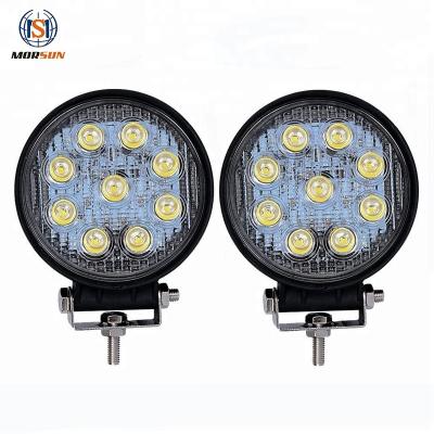 China Aluminum Led Work Lamp 27W Offroad Round Led Light Bar Automotive Led Lights Work Lamp 27 Watt for sale