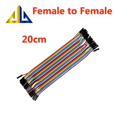 China PCB Jumper Wire Dupont Line 20CM Female to Female 40 Pins Dupont Cable Electrical Wires for ATMEGA328P for sale