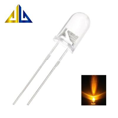 China High Quality LED Lamp Transparent Yellow Light LED 5mm Led Diode 1000pcs=1bag for sale