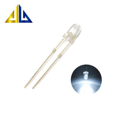 China Transparent White LED Highlight 3mm LED Diode LED Through Hole Led for sale