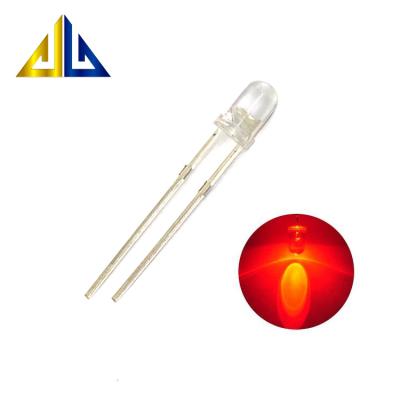 China Red LED 3mm Highlight Through Hole Led Diode Transparent LED for sale