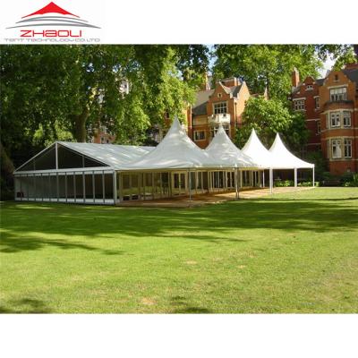 China GB6061/T6 Hard-pressed Extruded Aluminum Frame New Arrival Decagon Party Wedding Tent Without Center Pole for sale