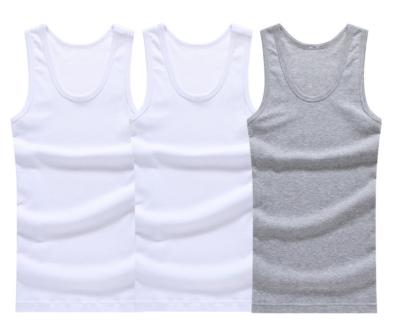 China Wholesale 100% cotton anti-shrink vest, high quality singlet for men men's vest accept regular fit NO COLLAR customized logo 3colors 100pcs for sale