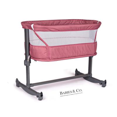 China 2021 Certified Height Adjustment Baby Cradle Bed Baby Cribs Baby Rock Sleeper for sale