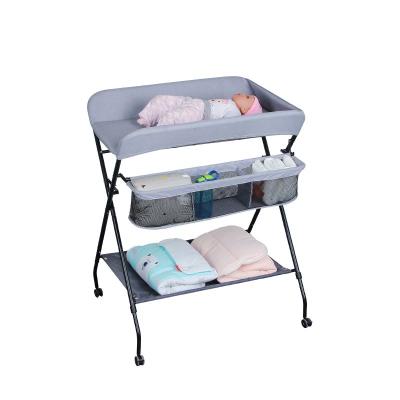 China Diaper Clothing Change 2021 Foldable Baby Diaper Baby Station Certified Care Changing Baby Changing Table for sale