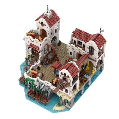 China DIY Building Brick MOC Fortress Pirates Barracuda Bay For 49155 49016 Pirate Theme Series Ideas Model Building Blocks Bricks Toys for sale