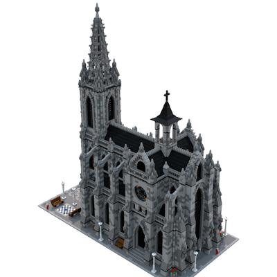 China Classic DIY Building Brick 21755PCS MOC City Street Scene Cathedral Church Architecture Building Block Modular Building Model Toys Kids Gifts for sale