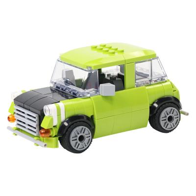 China DIY Building Brick MOC Green Mini Car Building Blocks Series Figures Bricks Model Educational With Marks Birthday Toy Children for sale