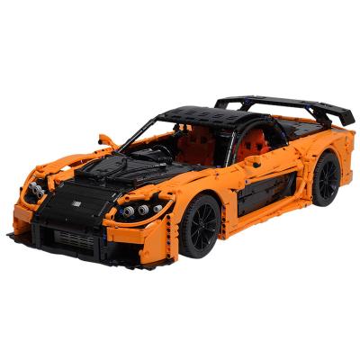 China DIY Building Brick MOC Movie Tang's Speed ​​RX-7 Racing Car Building Block Sports Cars Bricks Passion Kit Vehicle Toys For Kids Christmas Gifts for sale