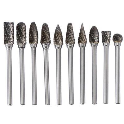 China Carving Double Flute Metal Grinder Alloy Trimming Mill Cutter Cut Polished Bit Carbide Folder Rotary Carbide Burrs for sale