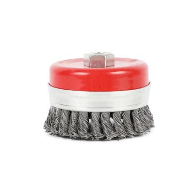 Cina Professional Surface Polishing 3 Inch Twist Knotted Wire Cup Brush M10 M14 5/8