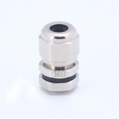 China Tighting M8*1.5mm Metal Brass Nickel Plated Cable Gland for sale