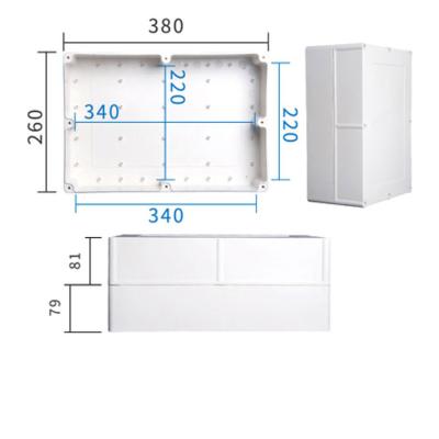 China Outdoor custom electronic plastic waterproof plastic box hardware 380x260x160mm IP67 ip65 project enclosure for sale