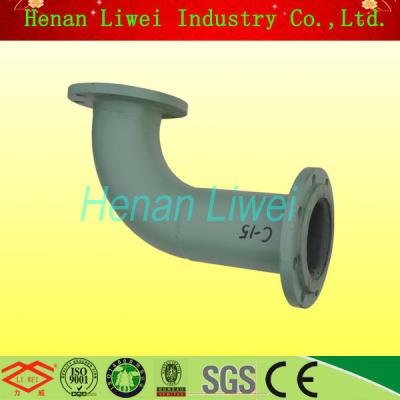 China Gas ANSI Flange Anti-Corrosion Carbon Steel Elbow Rubber Lined Coated Pipe Fittings for sale