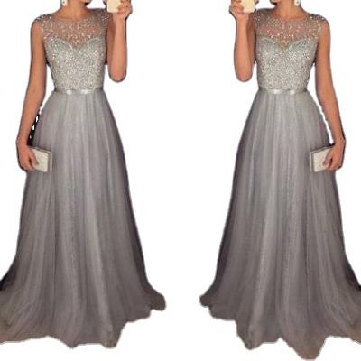 China DT-000057 Anti-wrinkle women bling v neck mermaid split long dress formal dress party dress for sale