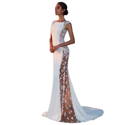 China DT-000059Spring 2022 New Elegant Women Anti-wrinkle Chiffon Sleeveless Sequin Bridesmaid Dresses Ball Gown Wedding Dress for sale