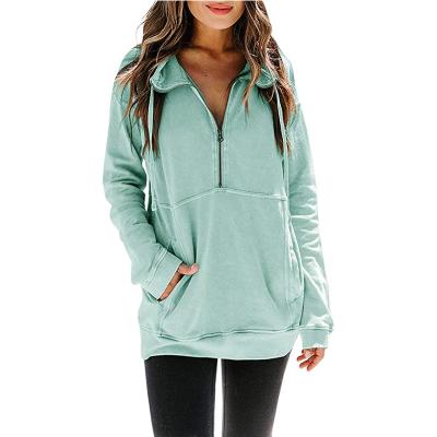 China Kangaroo C00004 2021 Pocket Half Zipper Long Sleeve Viable Solid Color Explosive Hooded Sportswear Jogging Sportswear for sale