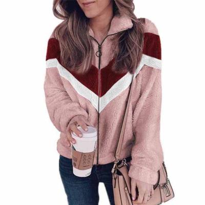 China DT-C000022 2021 Winter Plush Zipper Color Warm Jacket Women's Breathable Hoodies And Sweatshirts Plus Size Winter Clothes for sale