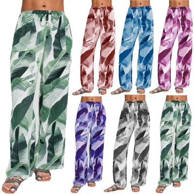 China DT-P00007 breathable hot new printing loose wide leg straight use mid waist women sports sweatpants for women 2021 for sale