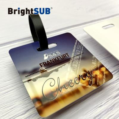 China Custom BrightSUB 0.75mm heat transfer printing metal bag tags image for sale