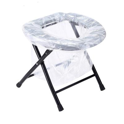 China Durable Steel Camping Raising Portable Folding Commode Seat Camping Toilet Chair for sale