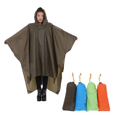 China 100% Waterproof Hiking Hiking Camping Hunting Reusable Polyester Fabric Logo Motorcycle Pocket Emergency Printed Waterproof Poncho for sale