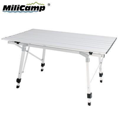 China Camping Foldable Aluminum Lightweight Height Adjustable Folding Table for sale