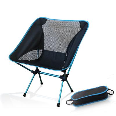 China Easy-carry Rise Fishing Portable Lightweight Foldable Aerometal Moon Beach Lounge Picnic Compact Aluminum Folding Camping Chair for sale