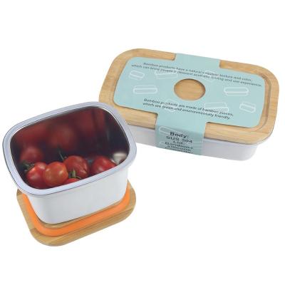 China Durable With Bamboo Lid Stainless Steel Bento Lunch Box for sale