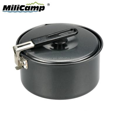 China Viable non stick folding cookware aluminum pots bakelite collapsible camping pot for sale