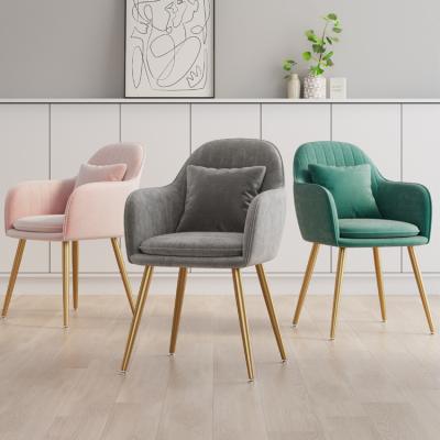 China Hotel Luxury Modern Nordic Velvet Armchair Upholstered Reclining Armchair Accent Chair Living Room Furniture for sale