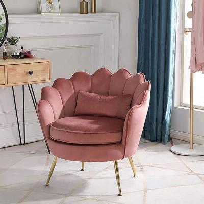 China Sitting 2022 Home Furniture Luxury Comfortable Relax Lounge Chair Simple Nordic Velvet Sofa Leisure Chair for sale