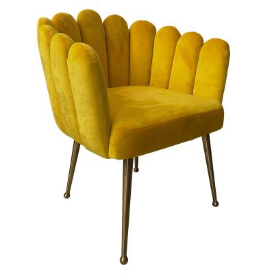 China Modern Nordic Upholstered Fabric Gold Velvet Legs Metal Leisure Armchair Extended Single Chair Accent Chair For Living Room for sale