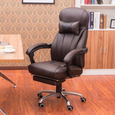 China Black Leather Boss Executive Office Cooling Ergonomic Gaming Chair With Footrest for sale